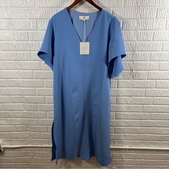 Anna Cate New Meredith Midi Dress Boy Blue NWT Large - Picture 2 of 6